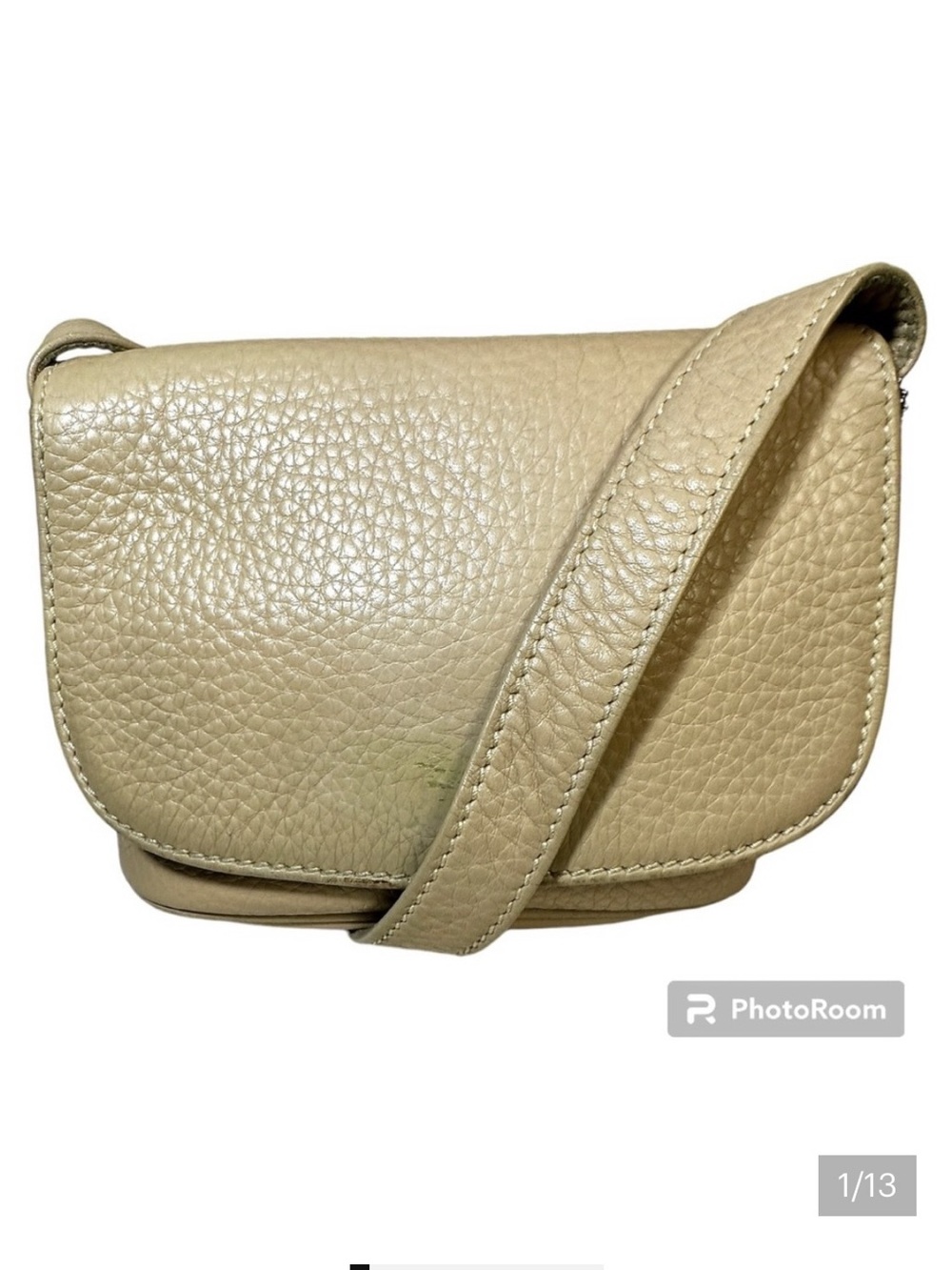 Vintage Coach Sonoma crossbody bag bone pebbled leather w/fabric interior